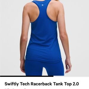lululemon Blue Racerback Tank Top size 6